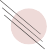 Light pink circle with three diagonal lines going from the upper left of the circle to the lower right
